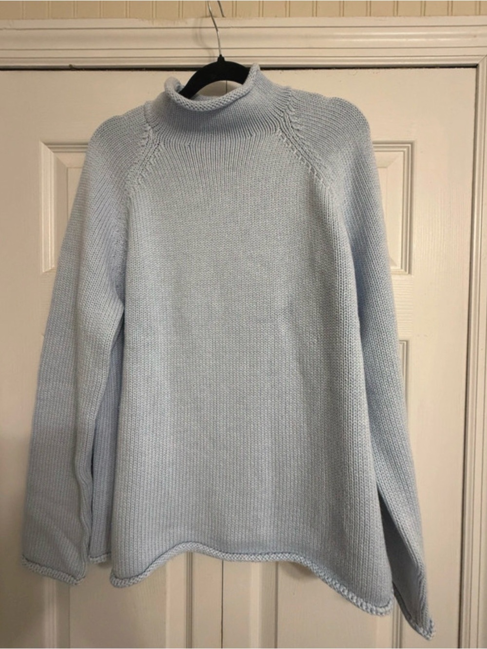J. Crew Light Blue Mock Neck Sweater